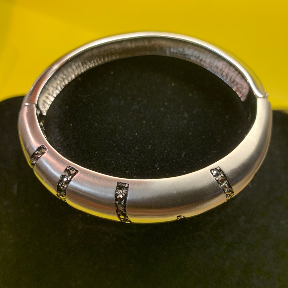 Ladies Stainless Steel Rhinestone Bracelet - Picture 2 of 8